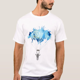 Skydiver, Parachute. Skydiving Sport. Parachuting