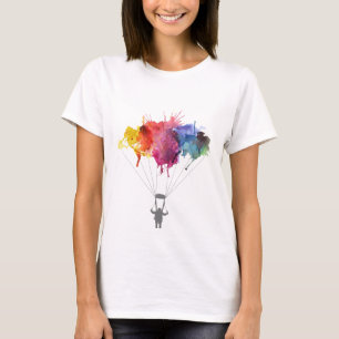 Skydiver, Parachute. Skydiving Sport. Parachuting T-Shirt