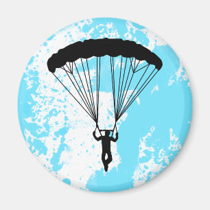 skydiver silhouette magnet