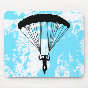 skydiver silhouette mouse mat