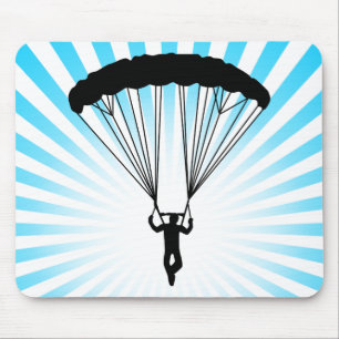 skydiver silhouette mouse mat