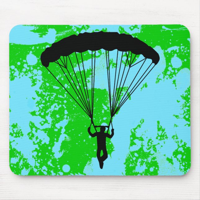 skydiver silhouette mouse mat (Front)