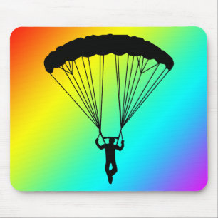 skydiver silhouette mouse mat