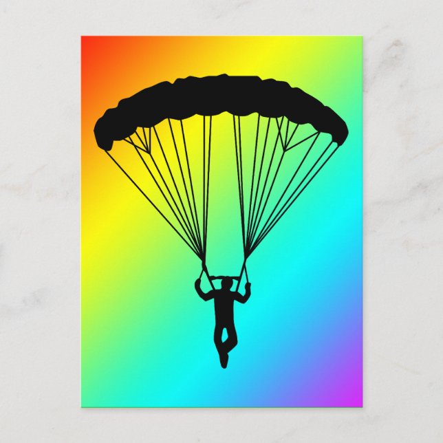 skydiver silhouette postcard (Front)