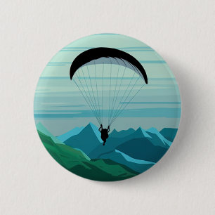 Skydiver Skydiving Parachuting Skydive Gift 6 Cm Round Badge
