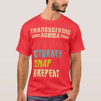 Skydiver Turkey Nap Repeat Funny Skydiving Thanksg T-Shirt