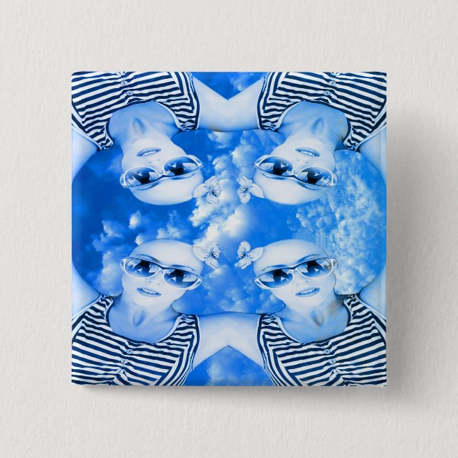 Skydivers 15 Cm Square Badge (Front)