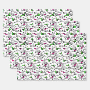 Skydivers  wrapping paper sheet