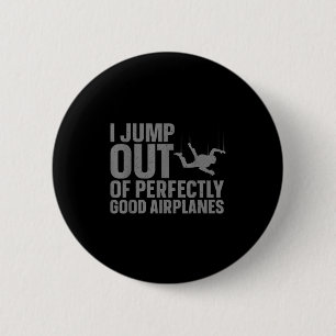 Skydiving Art For Men Women Parachuting Skydiver S 6 Cm Round Badge