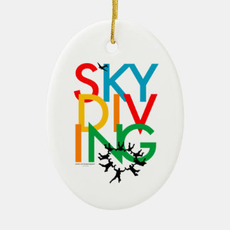 Skydiving Ceramic Tree Decoration