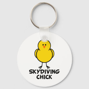 Skydiving Chick Key Ring