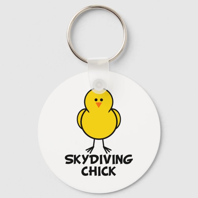 Skydiving Chick Key Ring (Front)