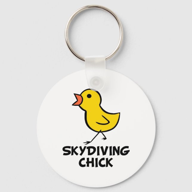 Skydiving Chick Keychain (Front)