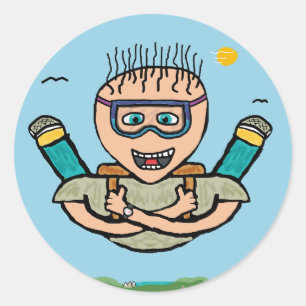 Skydiving Classic Round Sticker