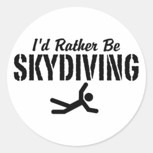 Skydiving Classic Round Sticker