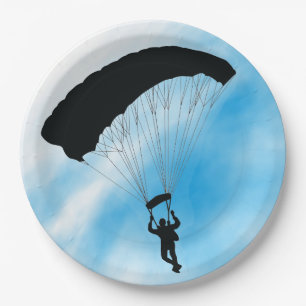 Skydiving Design Paper Party Plate