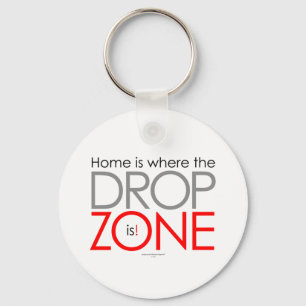 Skydiving Drop Zone Key Ring