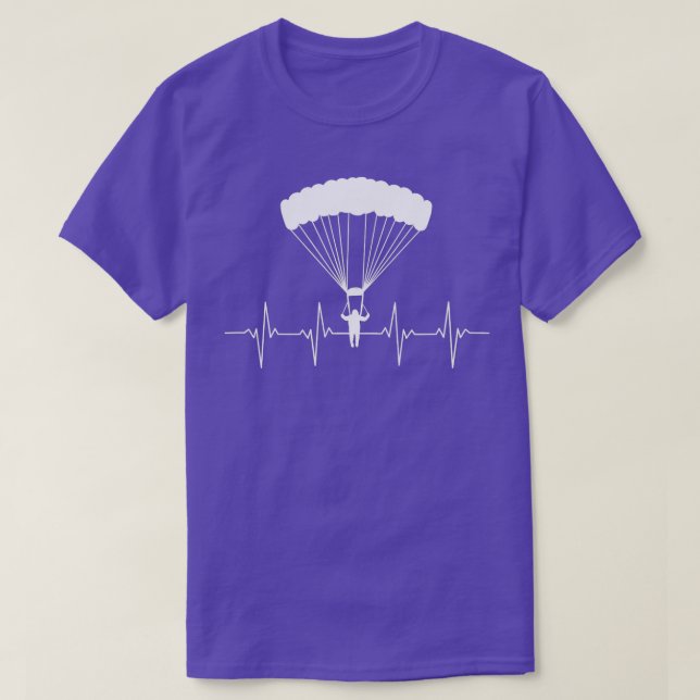 Skydiving ECG  T-Shirt (Design Front)