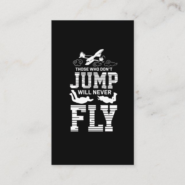 Skydiving Extrem Sport Parachuting Aeroplane Business Card (Front)