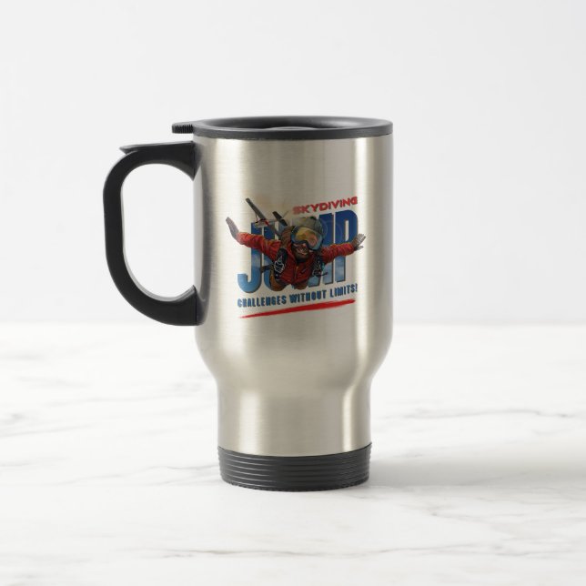 Skydiving-Feel Freedom Above Clouds | Men - Travel Mug (Left)