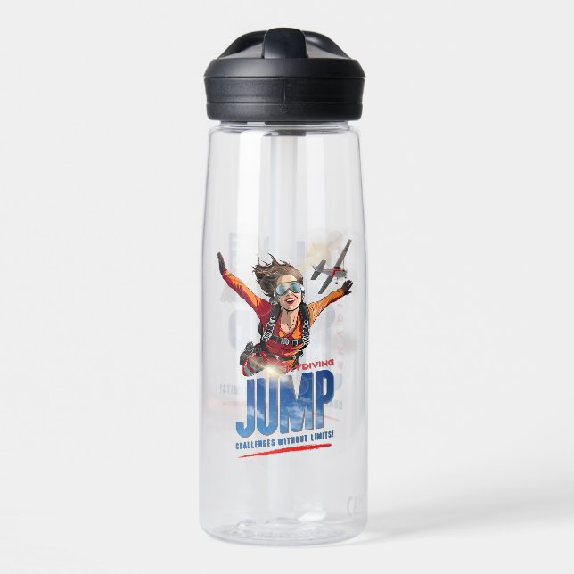  Skydiving-Feel Freedom Above Clouds | Women- 25oz Water Bottle (Front)