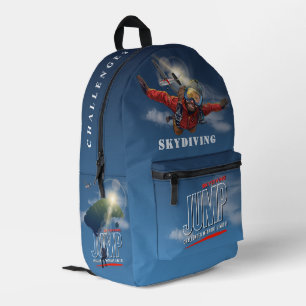 Skydiving-Feel Freedom Above the Clouds   Men Printed Backpack