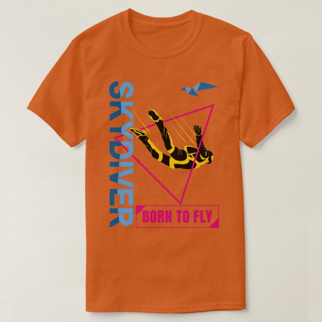 SKYDIVING INTERNATIONAL ART PRO SKYDIVER ORIGIN T-Shirt (Design Front)