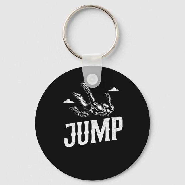 Skydiving Jump Vintage Key Ring (Front)