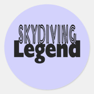 Skydiving Legend Classic Round Sticker