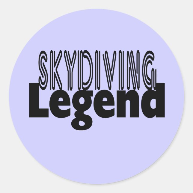 Skydiving Legend Classic Round Sticker (Front)