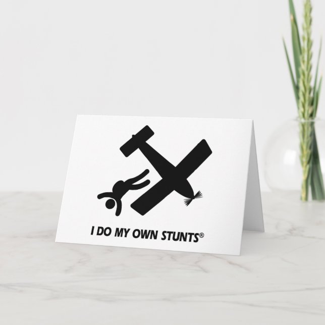 Skydiving My Own Stunts Holiday Card (Front)