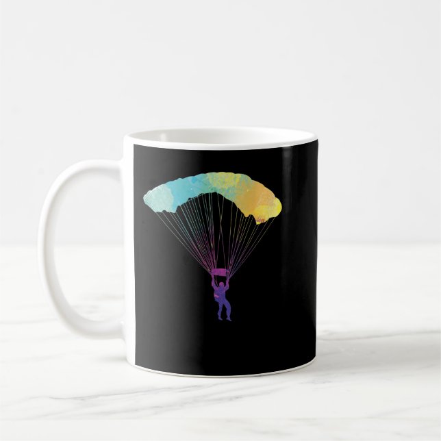 Skydiving Parachtuting Parachute Paraglider Paragl Coffee Mug (Left)