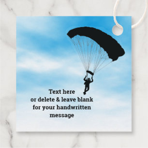 Skydiving Parachuting Design Favour Card Favour Tags