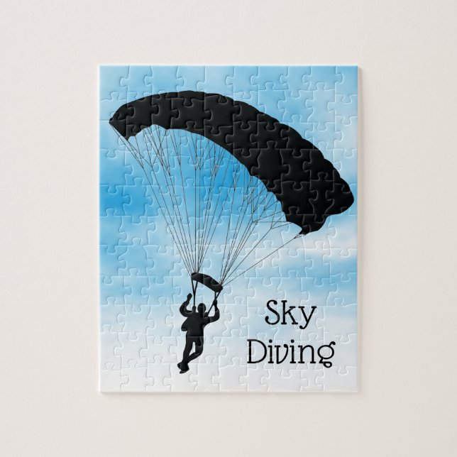 Skydiving Parachuting Design Jigsaw Puzzle (Vertical)