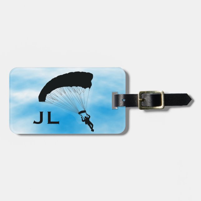 Skydiving Parachuting Design Luggage Tag (Front Horizontal)