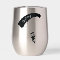 Skydiving Parachuting Design Thermal Wine Tumbler