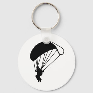 Skydiving parachutist key ring