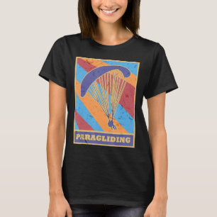 Skydiving Paragliding Vintage Retro Colours Paragl T-Shirt