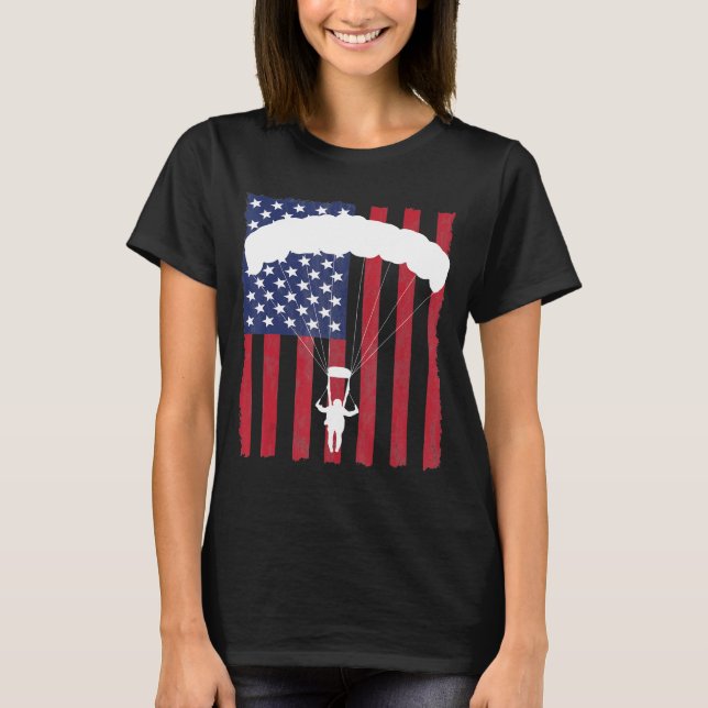 Skydiving Patriotic T-Shirt (Front)
