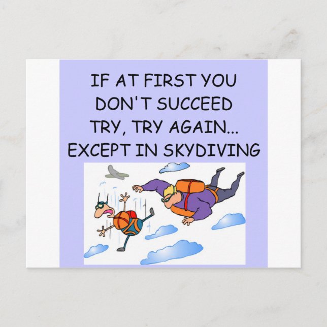 SKYDIVING POSTCARD (Front)