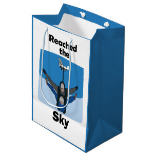 Skydiving Reached The Sky Skydiver Birthday Medium Gift Bag