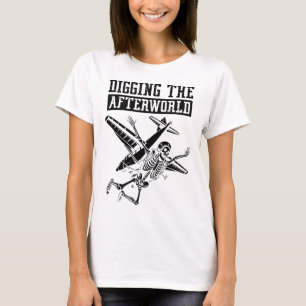 Skydiving Skeleton Surfing - Parachuting Sky Skydi T-Shirt