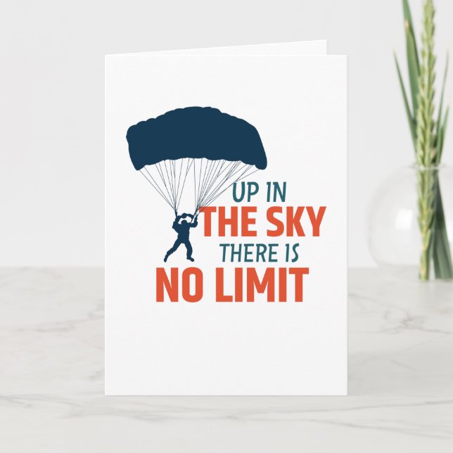 Skydiving Sky Skydiver Parachute Saying Card (Front)