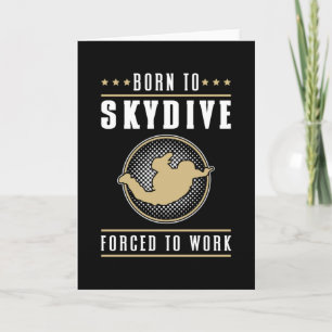Skydiving Skydive Jump Skydiver Plane Funny Gift Card