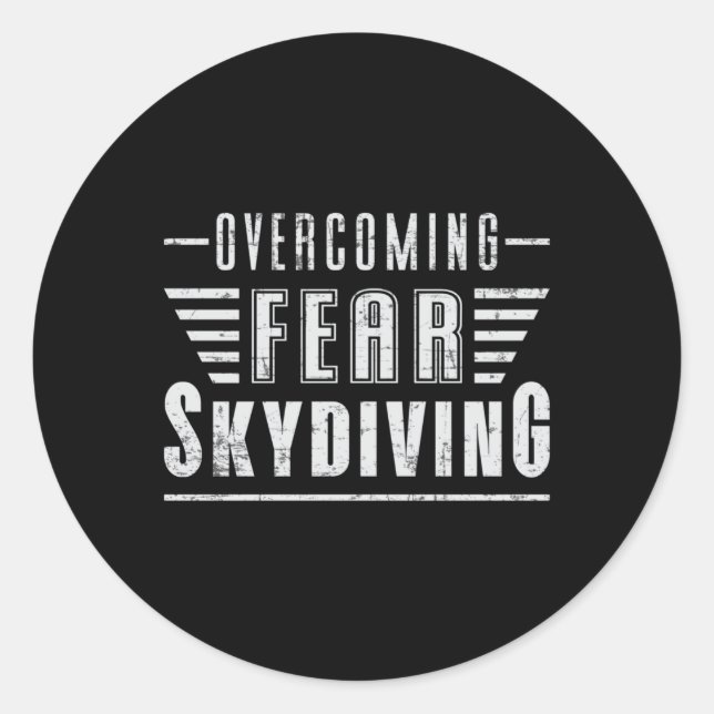 Skydiving Skydive Skydiver Plane Jump Funny Gift Classic Round Sticker (Front)