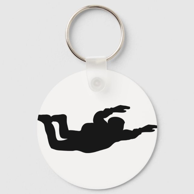 skydiving skydiver icon key ring (Front)