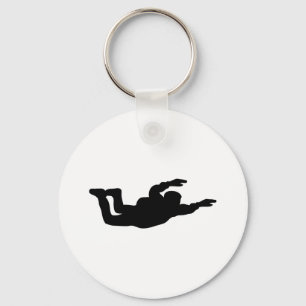 skydiving skydiver icon key ring