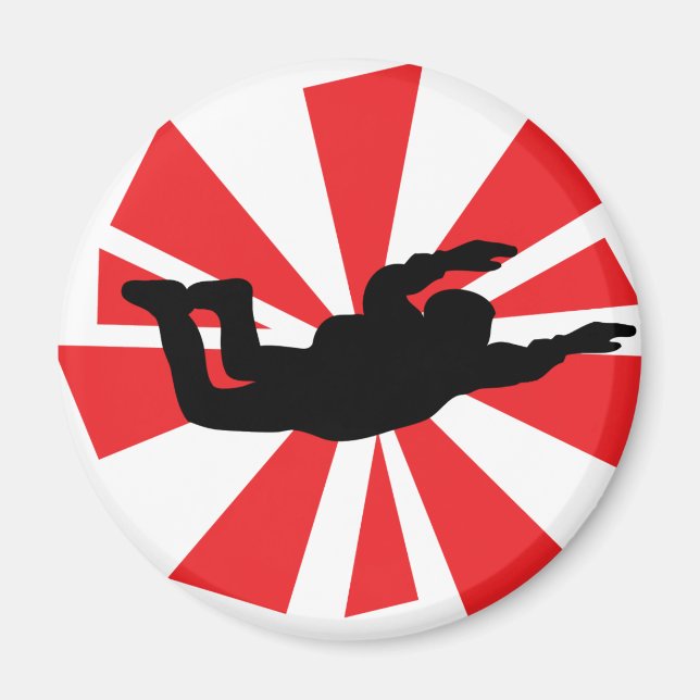 skydiving skydiver icon magnet (Front)