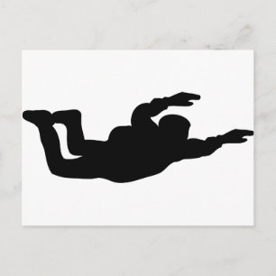 skydiving skydiver icon postcard
