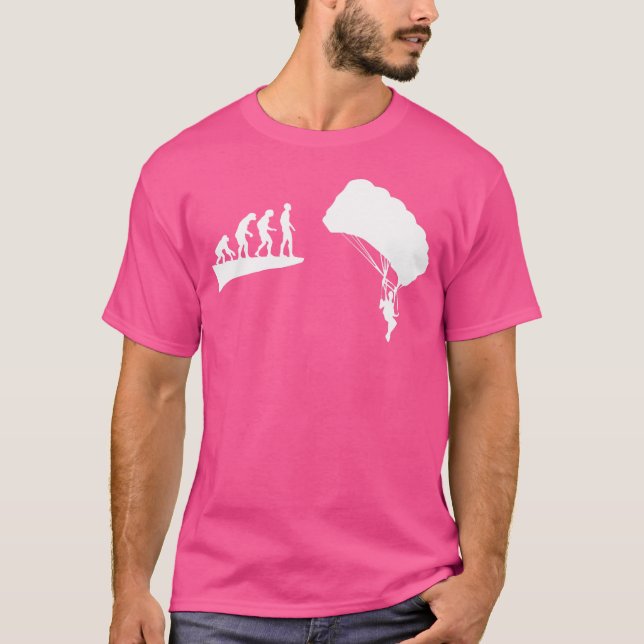 Skydiving Skydiving Evolution Cool Parachute T-Shirt (Front)
